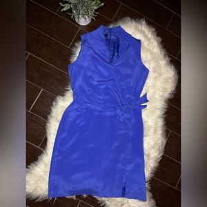 August Silk 100% silk purple wrap dress sz 8